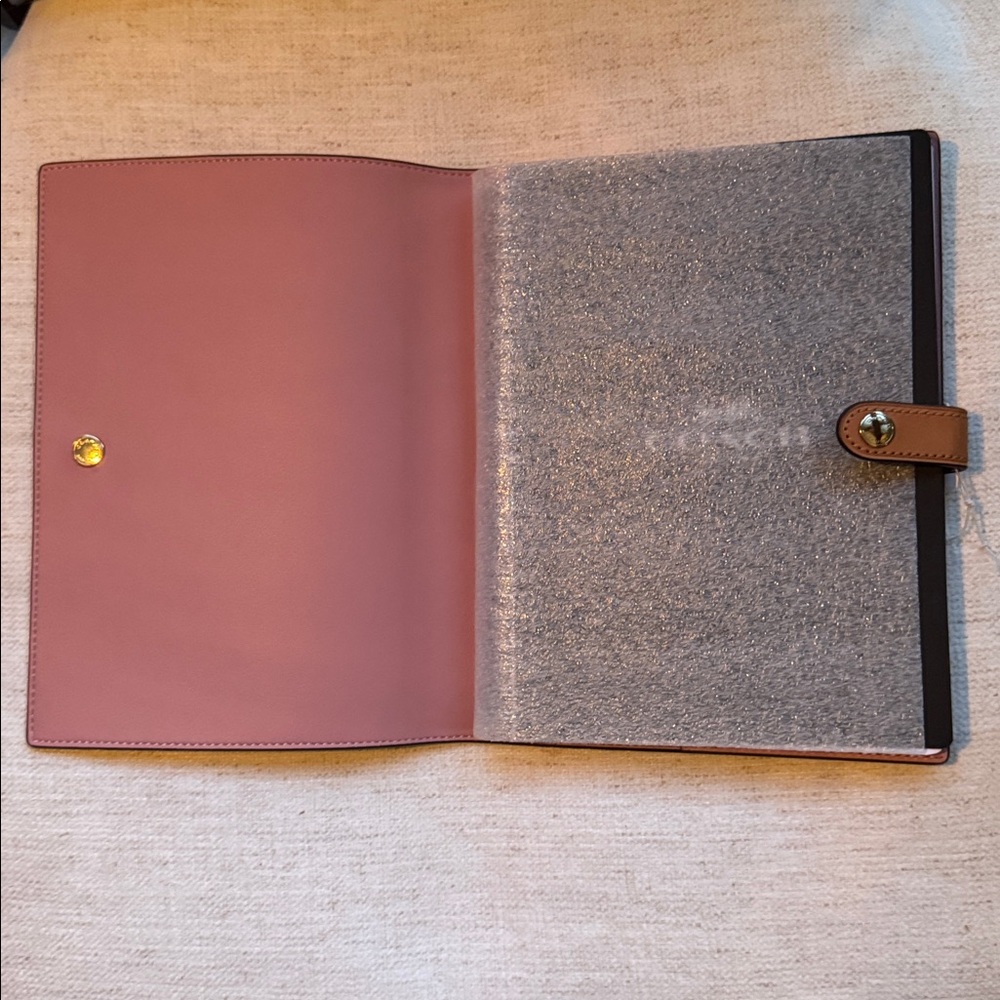 Coach Powder Pink Signature Pattern Notebook Cover - Picture 3 of 5